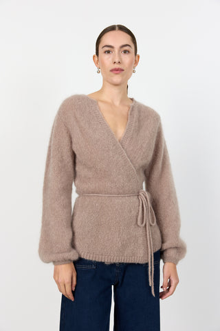 LR-NOREEN 7 Cardigan Ljusbrun