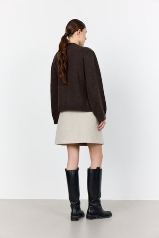 LR-PERLE 9 Cardigan Mörkbrun