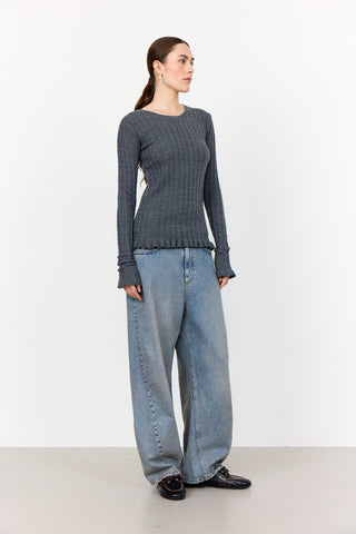 LR-ISMAILA 13 Pullover Mörkgrå