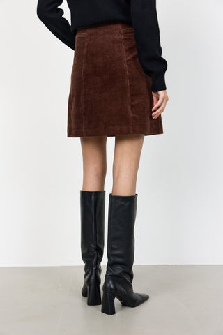 LR-ORLANDO 2 Kjol Mörkbrun