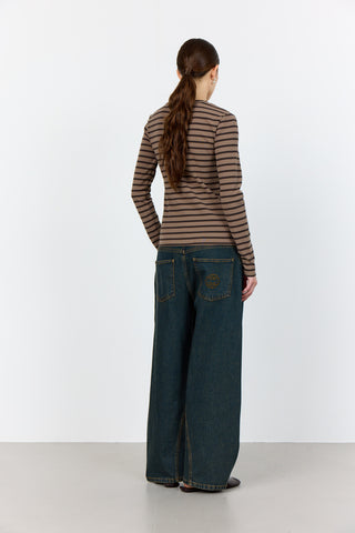 LR-NEDDIE 2 T-shirt Mörkbrun