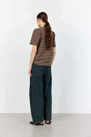 LR-NEDDIE 1 T-shirt Mörkbrun