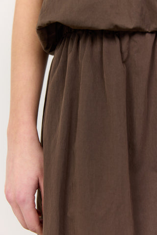 LR-LEA 2 Kjol Mörkbrun