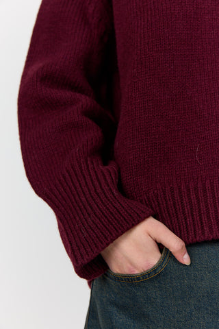 LR-PERLE 1 Pullover Bordeaux