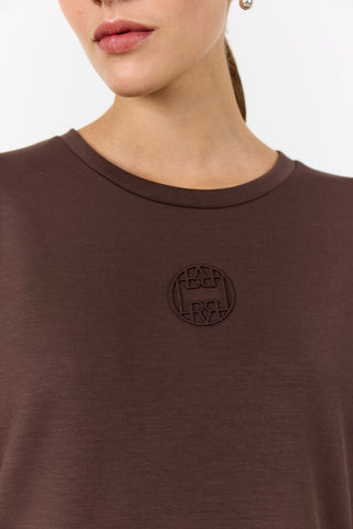 LR-EZRA 11 T-shirt Mörkbrun