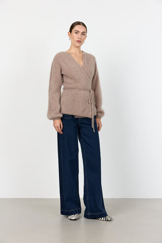 LR-NOREEN 7 Cardigan Ljusbrun