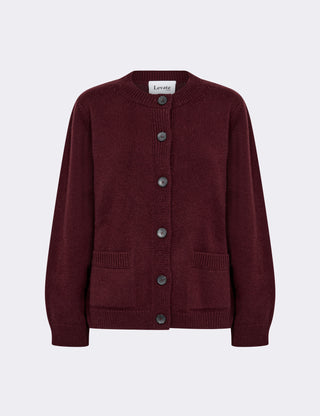 LR-PERLE 9 Cardigan Bordeaux