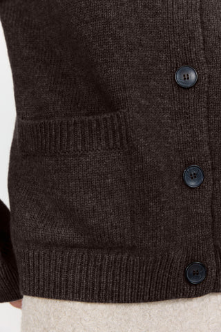 LR-PERLE 9 Cardigan Mörkbrun