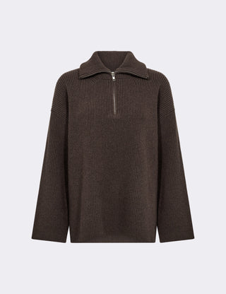 LR-PERLE 10 Pullover Mörkbrun