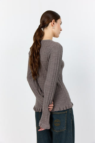 LR-ISMAILA 13 Pullover Ljusbrun