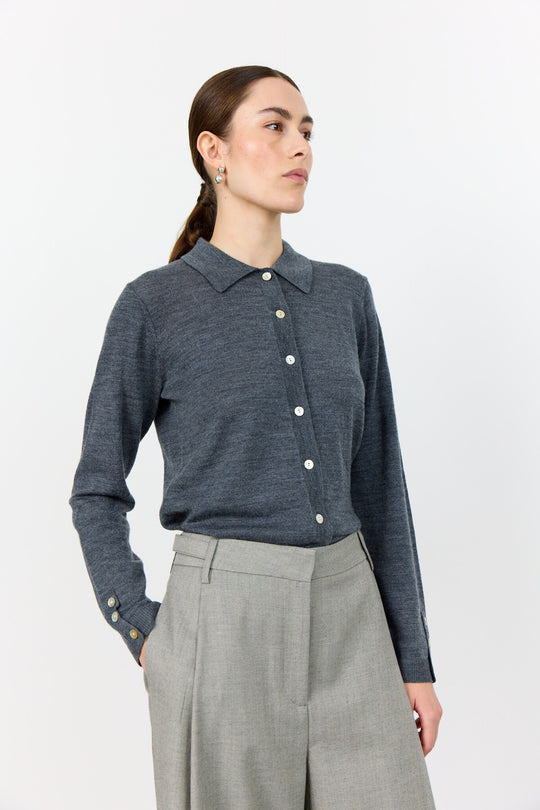 LR-ISMAILA 6 Pullover Mörkgrå