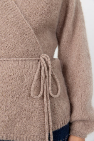 LR-NOREEN 7 Cardigan Ljusbrun