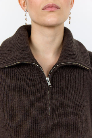 LR-PERLE 10 Pullover Mörkbrun