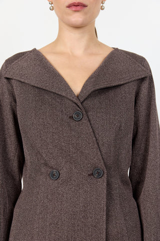 LR-OBASSIE 3 Kavaj Mörkbrun