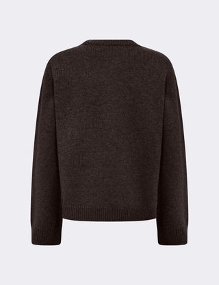 LR-PERLE 9 Cardigan Mörkbrun