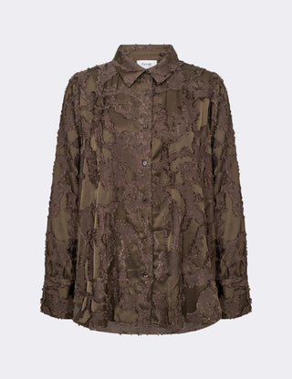 LR-NIKO 2 Skjorta Mörkbrun