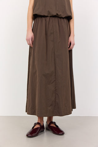 LR-LEA 2 Kjol Mörkbrun