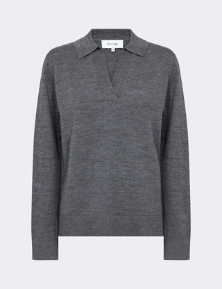 LR-ISMAILA 9 Pullover Mörkgrå