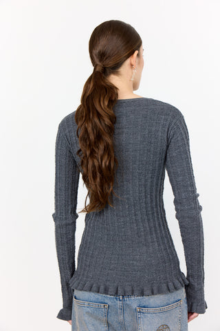 LR-ISMAILA 13 Pullover Mörkgrå