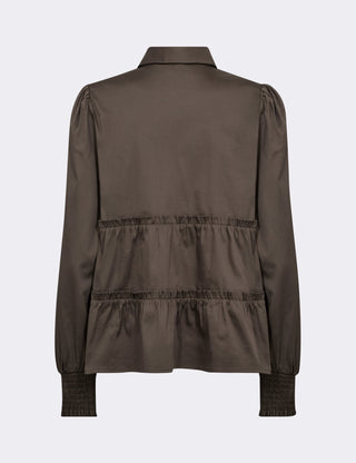 LR-ISLA SOLID 95 Skjorta Mörkbrun