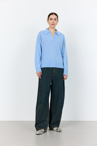 LR-ELOISE 5 Pullover Ljusblå