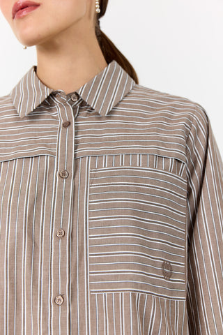 LR-NORAH 1 Skjorta Ljusbrun