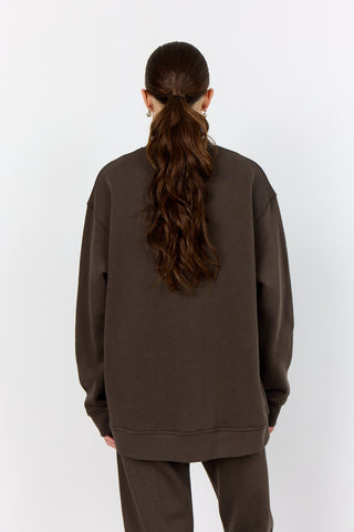 LR-NUKA 12 Sweatshirt Mörkbrun