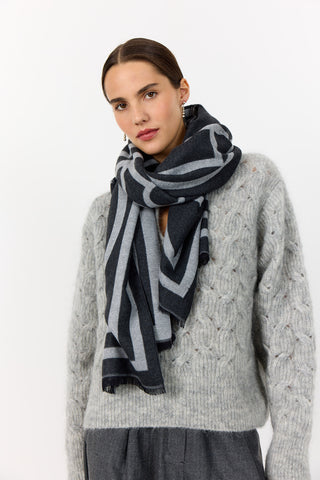 LR-HARTLEY 1 Scarf Mörkgrå