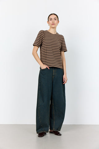 LR-NEDDIE 1 T-shirt Mörkbrun