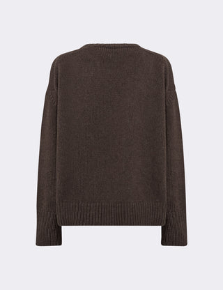 LR-PERLE 1 Pullover Mörkbrun