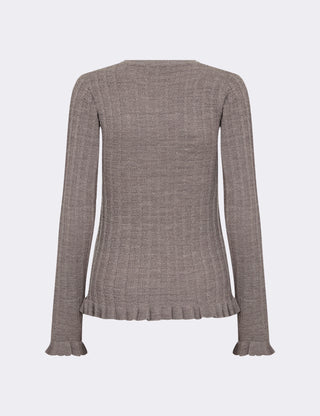 LR-ISMAILA 13 Pullover Ljusbrun