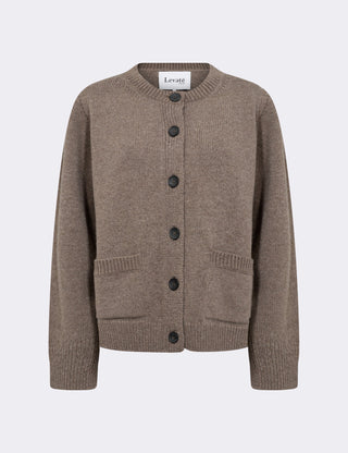 LR-PERLE 9 Cardigan Ljusbrun