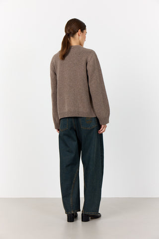 LR-PERLE 9 Cardigan Ljusbrun