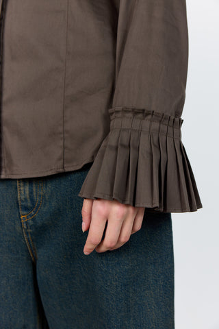 LR-ISLA SOLID 130 Skjorta Mörkbrun