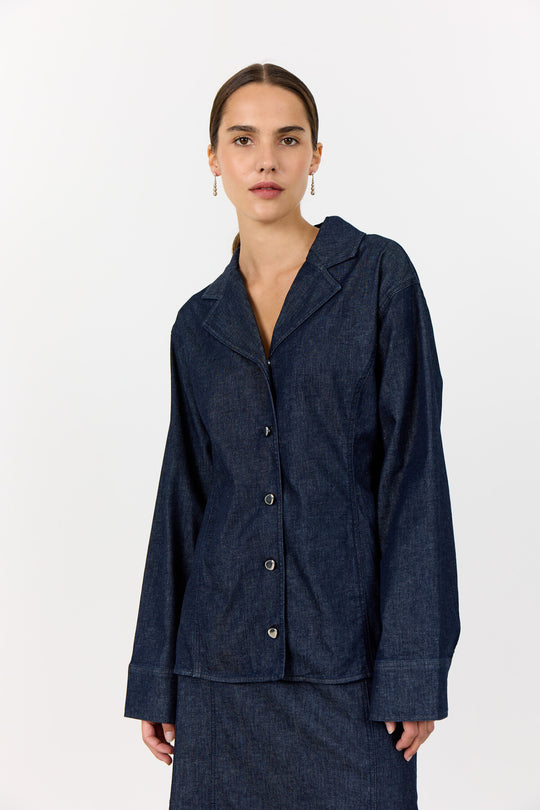 LR-NURI 1 Skjorta mörkblå