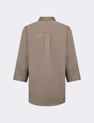 LR-ISLA SOLID 124 Skjorta Mörk sand