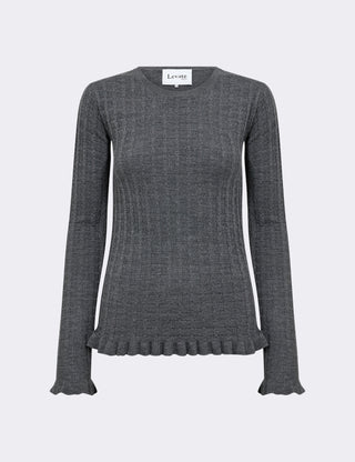 LR-ISMAILA 13 Pullover Mörkgrå