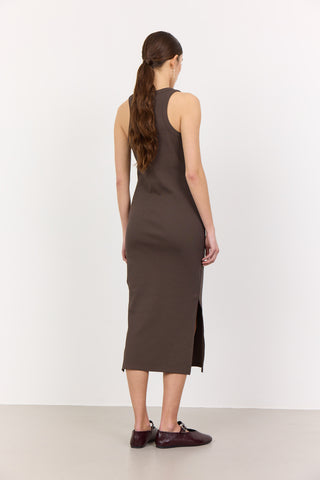 LR-NUMBIA 4 Klänning Mörkbrun