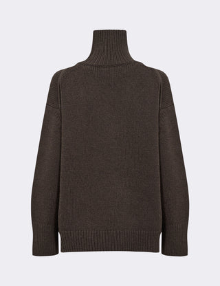 LR-PERLE 3 Pullover Mörkbrun