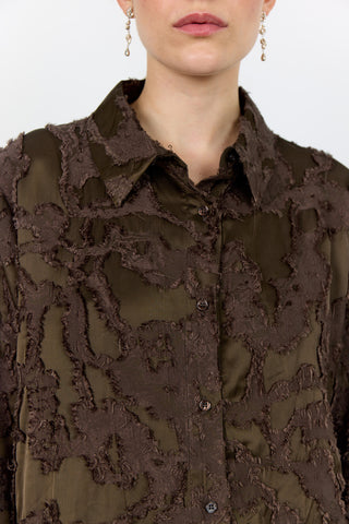 LR-NIKO 2 Skjorta Mörkbrun