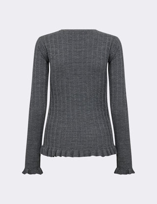 LR-ISMAILA 13 Pullover Mörkgrå