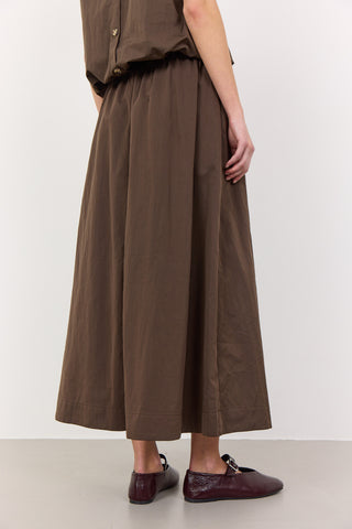 LR-LEA 2 Kjol Mörkbrun