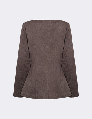 LR-OBASSIE 3 Kavaj Mörkbrun