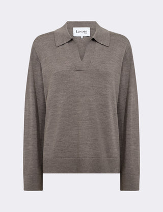 LR-ISMAILA 9 Pullover Ljusbrun