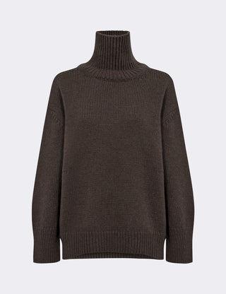 LR-PERLE 3 Pullover Mörkbrun