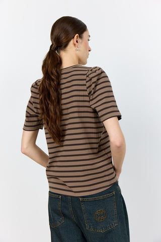 LR-NEDDIE 1 T-shirt Mörkbrun