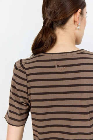 LR-NEDDIE 1 T-shirt Mörkbrun