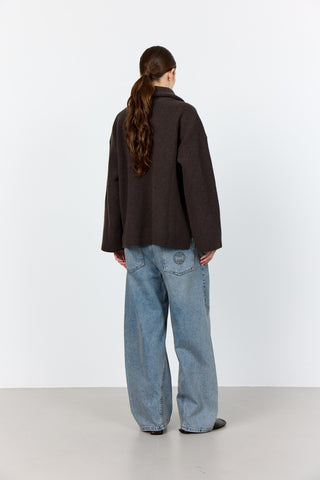 LR-PERLE 10 Pullover Mörkbrun