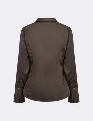 LR-ISLA SOLID 130 Skjorta Mörkbrun