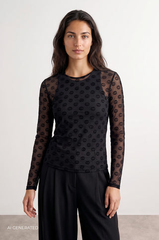 LR-TELA AOP 1 T-shirt Svart